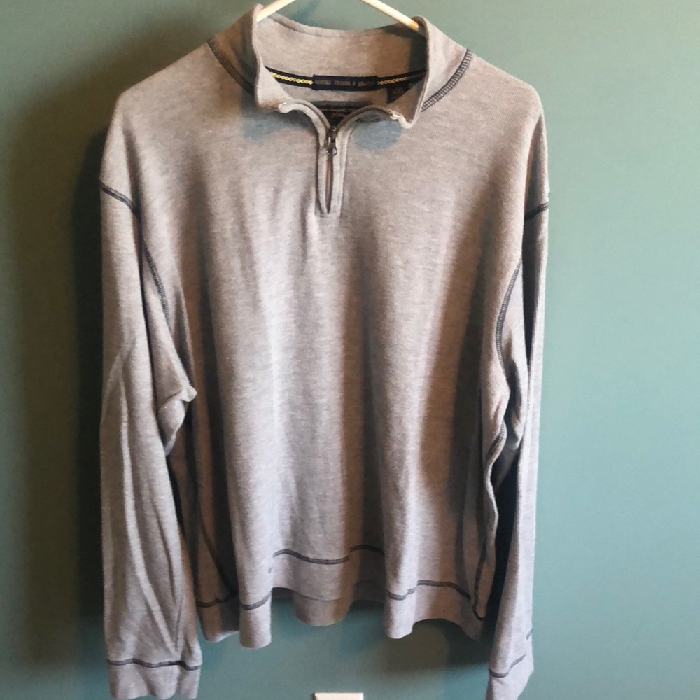 Men's Gray Quarter-Zip Sweater
